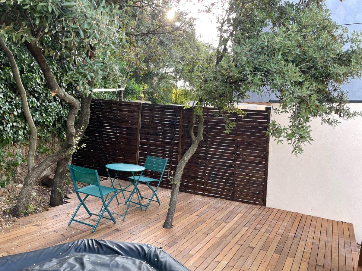 Studio indépendant - Terrasse, jaccuzi, et piscine Restinclieres Esterno foto